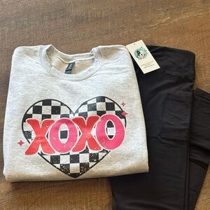 Gray Valentine’s Day XOXO Sweatshirt